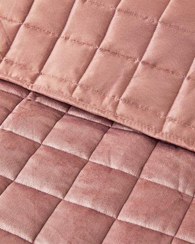 Pure Elegancy Комплект Кувертюра За Легло Двоен Кадифе Ватиран 240x260 см Пепел от рози