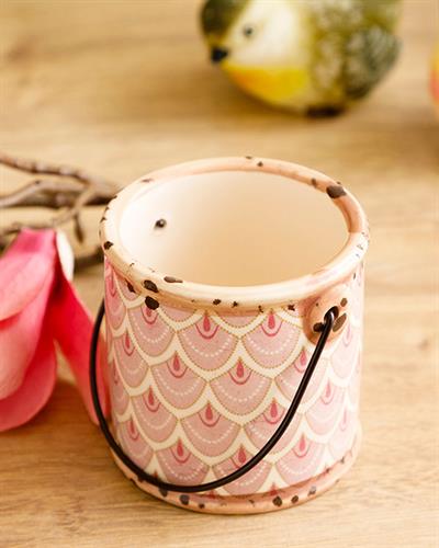 Pure Enough Саксия Доломит 7,5X7,2X7,3 см Розов