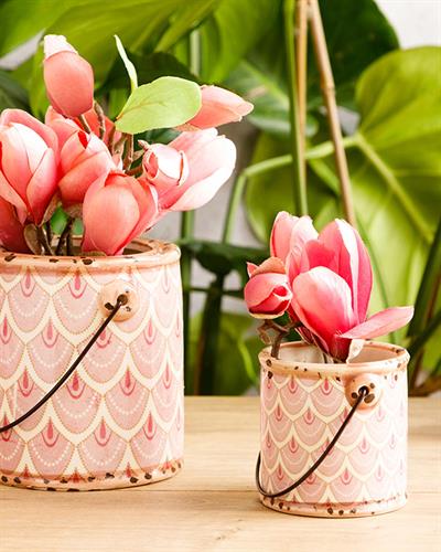 Pure Enough Саксия Доломит 7,5X7,2X7,3 см Розов