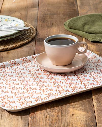 Pure Flowers Табла Нехлъзгаща Се, Меламин, Оранжево,, 27 X 36 Cm