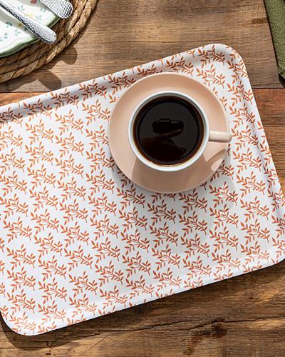 Pure Flowers Табла Нехлъзгаща Се, Меламин, Оранжево,, 27 X 36 Cm