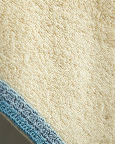 Pure Lace Хавлия За Лице С Крошета, Памучен, Екру-Синьо, 50 X 70 Cm