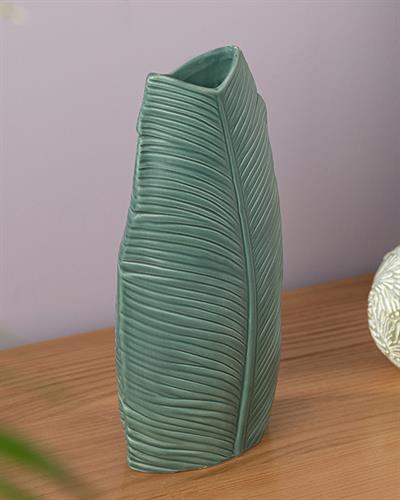 Pure Leaves Ваза 13.5x8.5x25.2 см Зелен