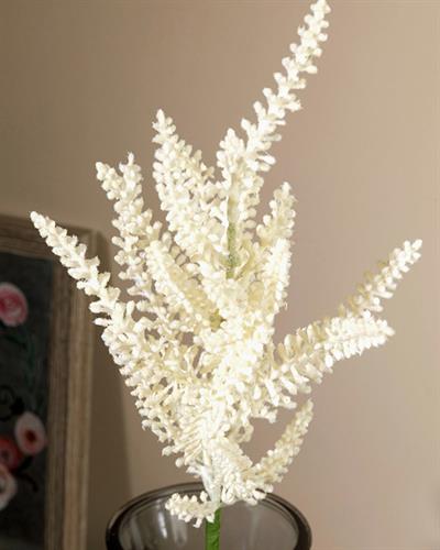 Pure Leaves Изкуствено Цвете Един Стрък Полиестер 65 см Бял