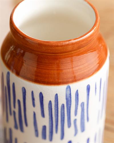 Pure Stripe Ваза 9.5x9.5x16.5 см Син