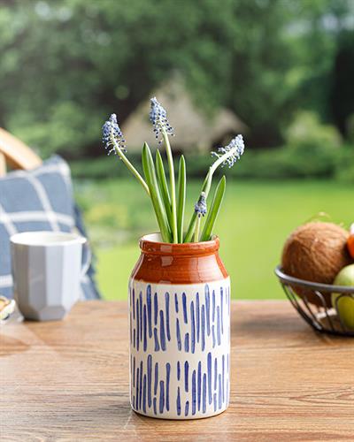 Pure Stripe Ваза 9.5x9.5x16.5 см Син