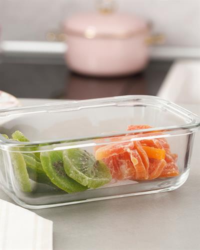 Pureness Кутия За Съхранение Правоъгълен Стъкло 560 мл Дамсон