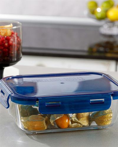 Pureness Кутия За Съхранение Правоъгълен Стъкло 750 мл Морскосин