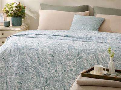 Pureshawl Покривка Единичен Размер, Отпечатан, Селедон, 150 X 220 Cm