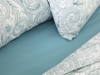 PureShawl СПАЛНО БЕЛЬО КОМПЛЕ Двоен човек Памучен 200x220 cm Seledon,
