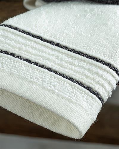 Quadro Комплект Кърпи За Ръце 4 Бр. Комплект, Памучен, Антрацит-Екрю, 30 X 40 Cm