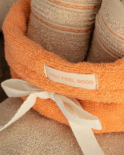 Quadro Комплект Кърпи Комплект 4 бр. Памучен 30x40 см Оранжев - Бежов