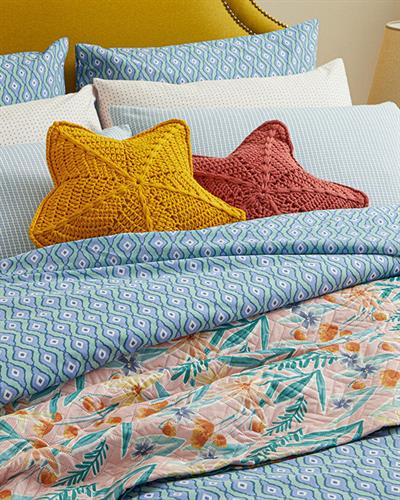 Quarto Спално Бельо Двоен Размер, Лесно За Гладене, Синьо, 200 X 220 Cm