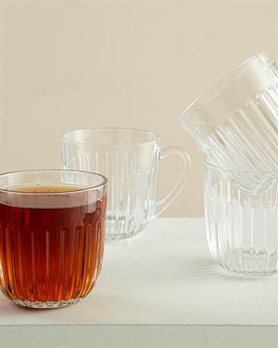 Quartz Glass 4 pcs for Breakfast Glass 270 ml Transparent