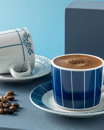 Quella Сервиз За Кафе 4 Бр. За 2 Души, Порцелан, Тъмно Синьо, 80 Ml