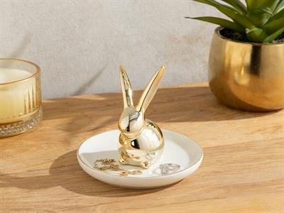 Rabbit Jewelry Holder 11,5x11,5x9,8 cm Gold