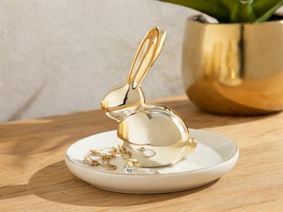 Rabbit Jewelry Holder 11,5x11,5x9,8 cm Gold