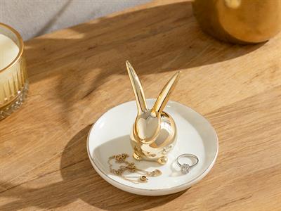 Rabbit Jewelry Holder 11,5x11,5x9,8 cm Gold