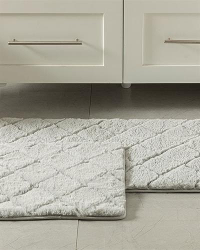 Rabbit Комплект Постелки За Баня Полиестер 50x80 - 45x50 см Светлосив