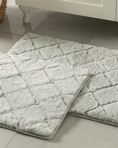 Rabbit Комплект Постелки За Баня Полиестер 50x80 - 45x50 см Светлосив