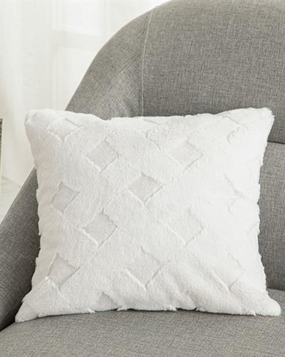 Rabbit Grid Декоративна Калъфка За Възглавница Полиестер, Бяло, 45 X 45 Cm