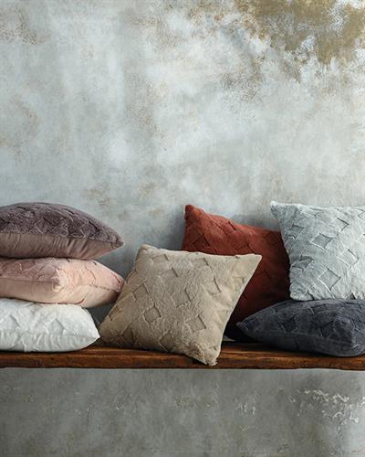 Rabbit Grid Polyestere Cushion Cover 45x45 cm Brick Red