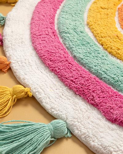 Rainbow Постелка За Баня Памучен, Цветен, 50 X 80 Cm