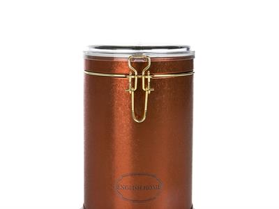 Ramo КУТИЯ ЗА СЪХРАНЕНИЕ Кръгъл с керамичен капак Метален 10,5x15,0 cm Copper