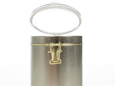 Ramo КУТИЯ ЗА СЪХРАНЕНИЕ Кръгъл с керамичен капак Метален 10,5x15,0 cm Gray