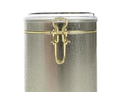 Ramo КУТИЯ ЗА СЪХРАНЕНИЕ Кръгъл с керамичен капак Метален 10,5x15,0 cm Gray