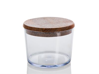 Randa КУТИЯ ЗА СЪХРАНЕНИЕ Кръгла Дървен 300 ml Wood