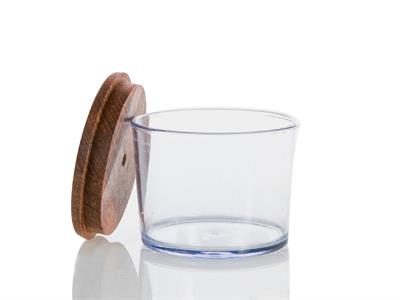 Randa КУТИЯ ЗА СЪХРАНЕНИЕ Кръгла Дървен 300 ml Wood