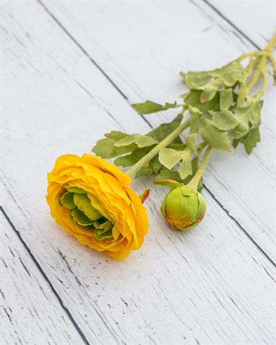 Ranunculus Изкуствено Цвете 41 см Жълт