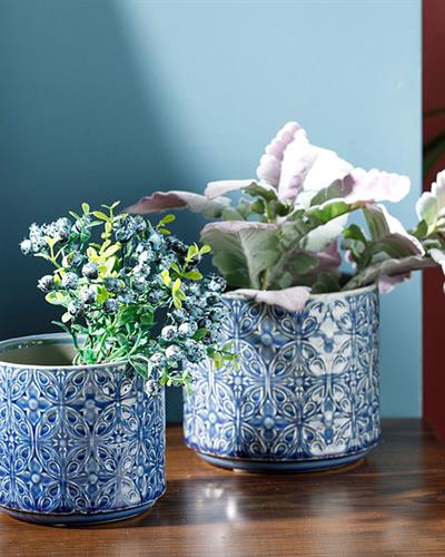 Rayu Саксия Керамика 12,5x14x14 см Син