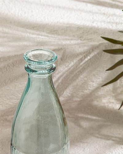 Recycled Bottle Ваза Стъкло, Зелено, 9X9X48 Cm