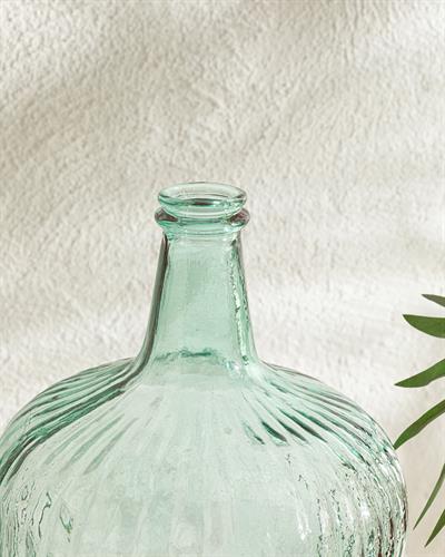 Recycled Demijohn Ваза Стъкло, Зелено, 21X21X36,5 Cm