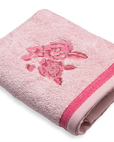 Red Rose Кърпа За Лице С бродерия 50x80 см Розов