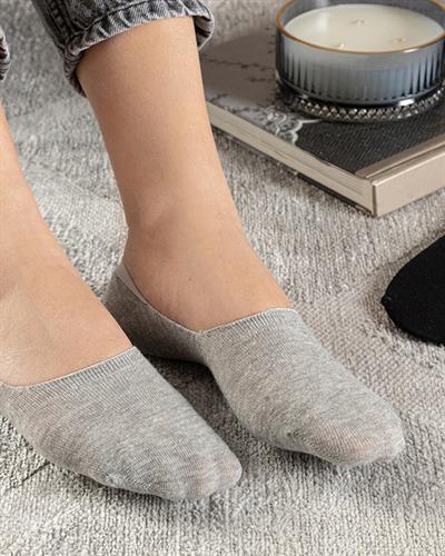 Regular Чорапи Бабет Дамски 2 Бр., Памучен, Черно-Сиво, Standart