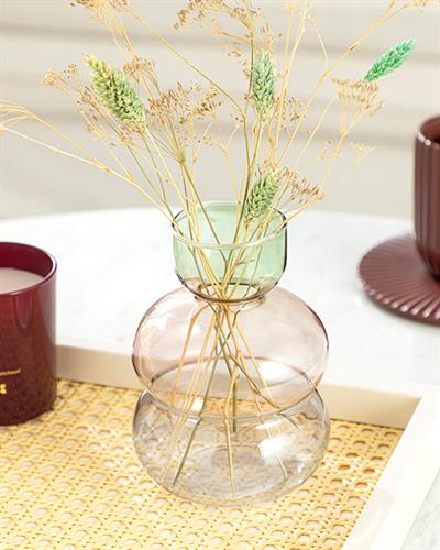 Rena Ваза 10x14 см Розов - Зелен - Син