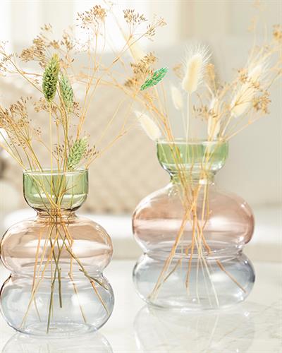 Rena Ваза 10x14 см Розов - Зелен - Син