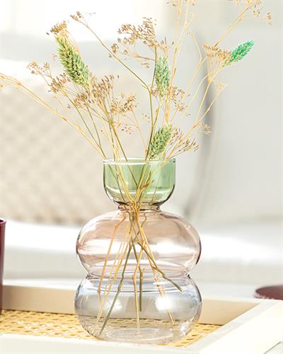 Rena Ваза 10x14 см Розов - Зелен - Син