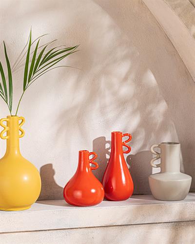 Rena Ваза Доломите, Червено, 12 X 12 X 16 Cm