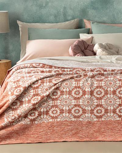 Retro ОДЕАЛО Единичен Памучен 150x200 cm Оранжев