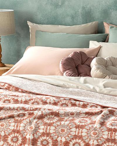 Retro ОДЕАЛО Единичен Памучен 150x200 cm Оранжев