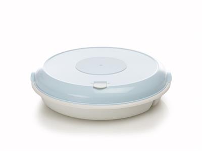 Retro КУТИЯ ЗА СЪХРАНЕНИЕ С 3 отделения Пластмасов Blue.