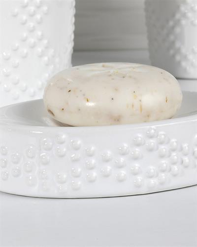 Retro Dots Комплект За Баня Керамика 7x7x10 cm Бял