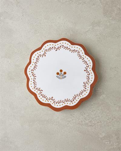 Retro Petite Кухненски Прибори Подложка За Топло Сервиране Меламин 17 см Бял - Оранжев