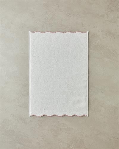 Retro Waves Кърпа За Ръце С бродерия Памучен 30x45 см Екрю - Розов