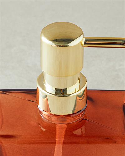 Rhonda Дозатор За Течен Сапун За Баня Стъкло 10x6x15 см Кехлибар