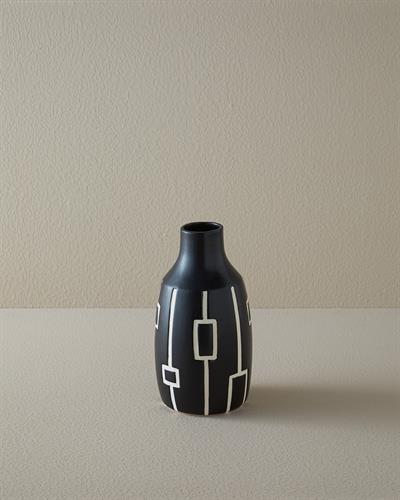 Rhonda Ваза 13,5x13,5x25 см Черен